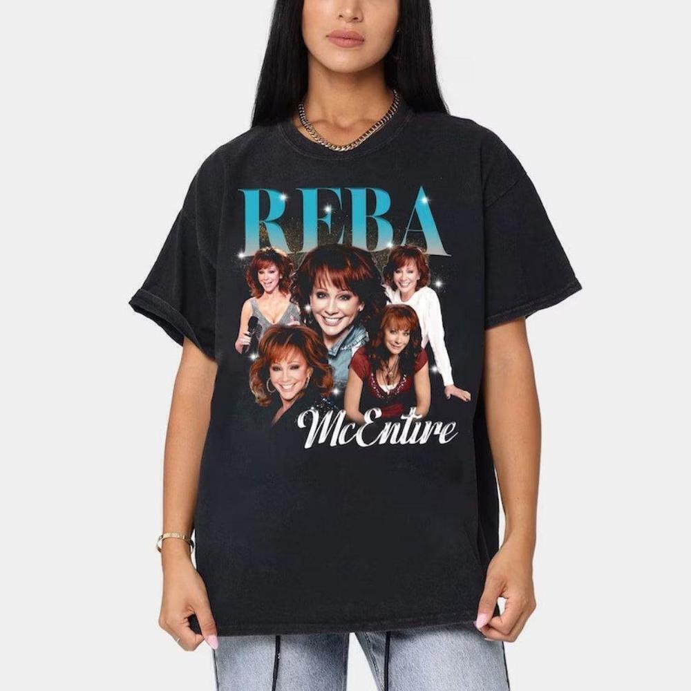 Reba McEntire 90s Bootleg Fancy Country Music Retro Fan Graphic T-Shirt